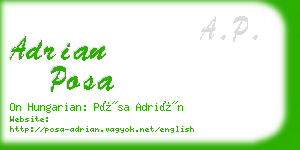 adrian posa business card